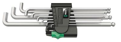 Wera, Tools Hex Plus 4 Short L-Key Set, Chrome Plated