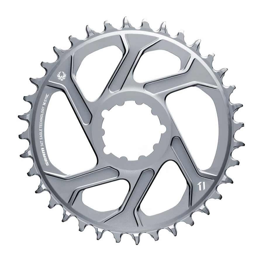 SRAM, X-SYNC 2 X01 Eagle Polar Grey, Chainring, Teeth: 34, Speed: 12, BCD: Direct Mount, Single, Alloy, Offset 3mm, Grey