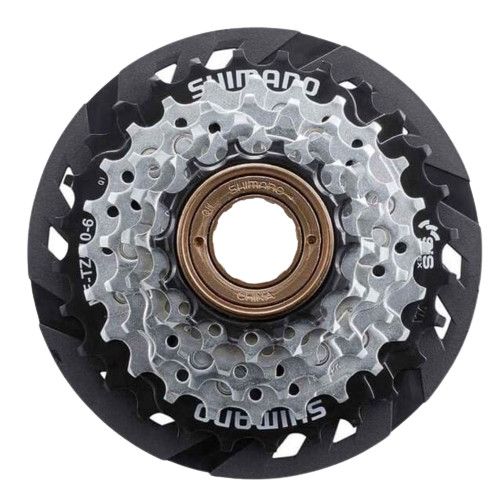 Shimano, Multiple Freewheel Sprocket, Mf-Tz510 14-28T, 6-Speed, 14-16-18-21-24-28T, W/Spoke Protector