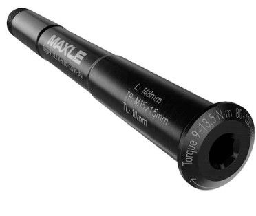 RockShox, MAXLE STEALTH, Thru Axle, Front, 15x110mm TA, Length: 158mm, Thread Length: 9mm, Thread Pitch: M15x1.50, Boost