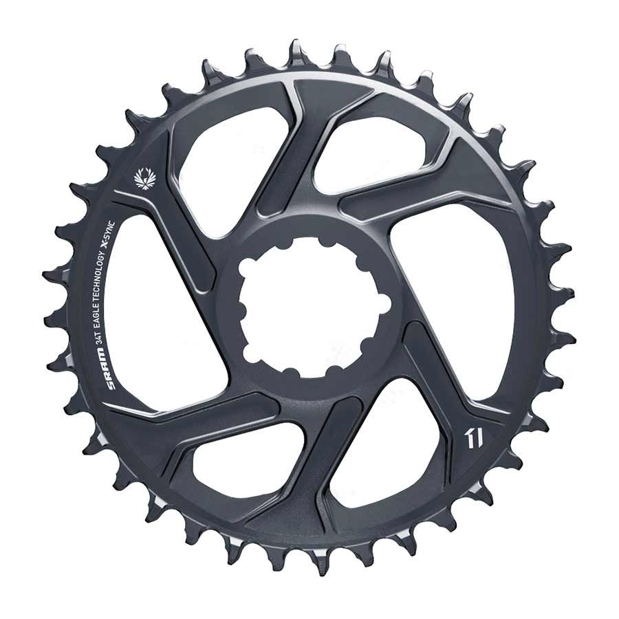 SRAM, GX Eagle C1, Chainring, Teeth: 34, Speed: 11/12, BCD: Direct Mount, Aluminum, Grey, 6mm