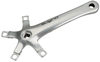 Sugino XD600 Tandem Crank Arm - 175mm, Right Front, Square Taper JIS Spindle Interface, Silver