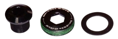Truvativ, 11.6900.002.160, Crank arm bolt, M15/M26, Self-extracting, Alloy, For GXP, Black, Unit