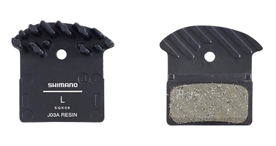 Shimano, J-Type, Disc Brake Pads, Shape: Shimano G-Type/F-Type/J-Type, Resin, Pair, EBPJ05ARFA