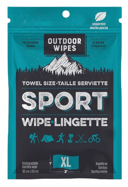 The Anywhere Shower, Outdoor WipesSport Wipe 100% Biodegradable Peppermint