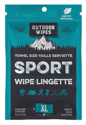 The Anywhere Shower, Outdoor WipesSport Wipe 100% Biodegradable Peppermint