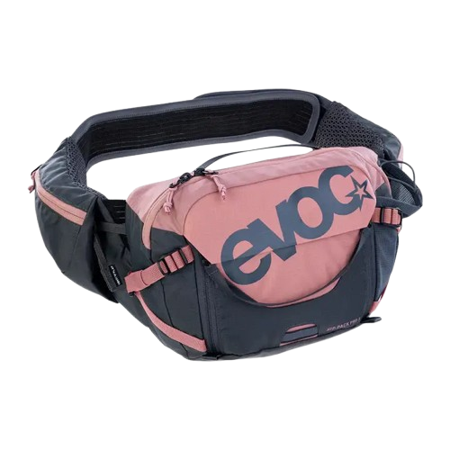 EVOC, Hip Pack Pro 3 +1.5L Bladder, Hip Pack, 3L, Included (1.5L), Dusty Pink/Carbon Grey