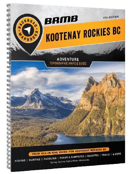 Backroad Mapbooks, Kootenay Rockies BC, Spiral 9th Ed
