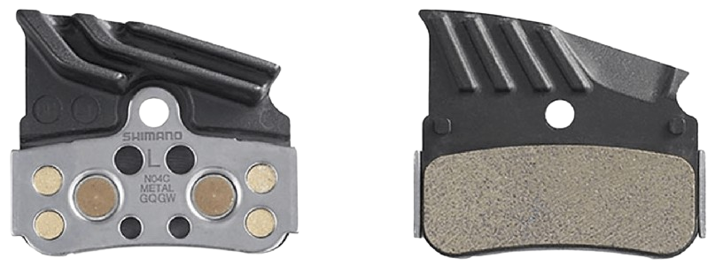 Shimano, N-Type, Disc Brake Pads, Shape: Shimano N-Type, Metallic, Pair, IBPN04CMFA