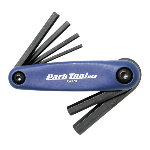 Park Tool, AWS-11, Folding hex wrench set, 3mm, 4mm, 5mm, 6mm, 8 et 10mm
