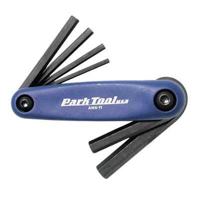 Park Tool, AWS-11, Folding hex wrench set, 3mm, 4mm, 5mm, 6mm, 8 et 10mm