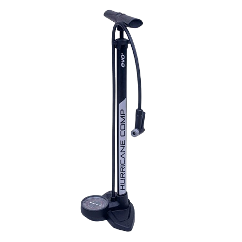 EVO, Hurricane Comp, Floor Pump, SmartHead, 180psi, Black/Silver