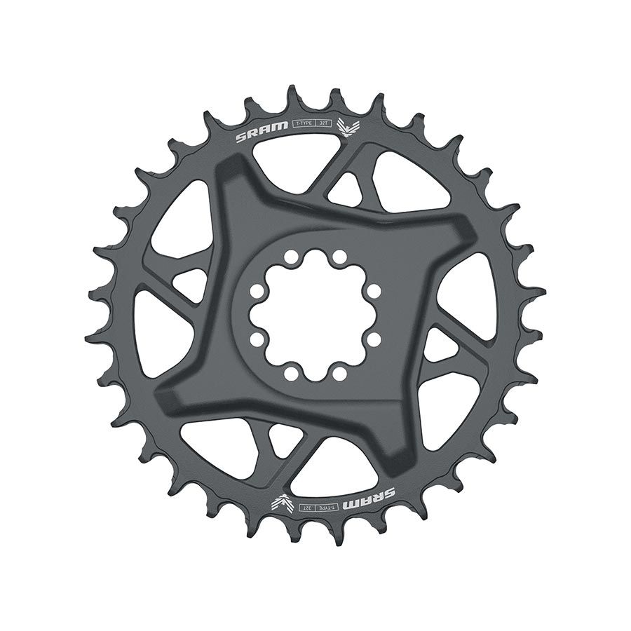 SRAM, GX Eagle T-Type DM, Chainring, Teeth: 32, Speed: 12, BCD: Direct Mount SRAM 8 Bolt, Aluminum, Grey