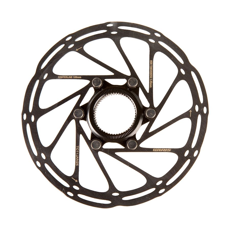 SRAM, Centerline CenterLock Black, 160mm, Center Lock