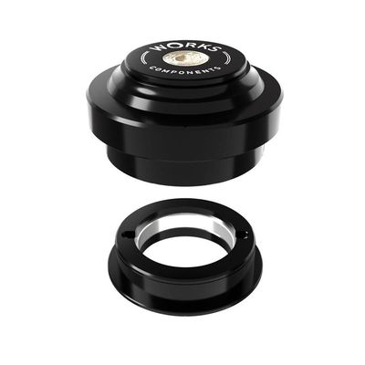 Works Components, 1.0 EC44-ZS44 Angleset-1 1/8", Angle Headset, 1.0Â°,  100-109mm, EC44/28.6 | ZS44/30, ZS, External threadless, Complete, Black