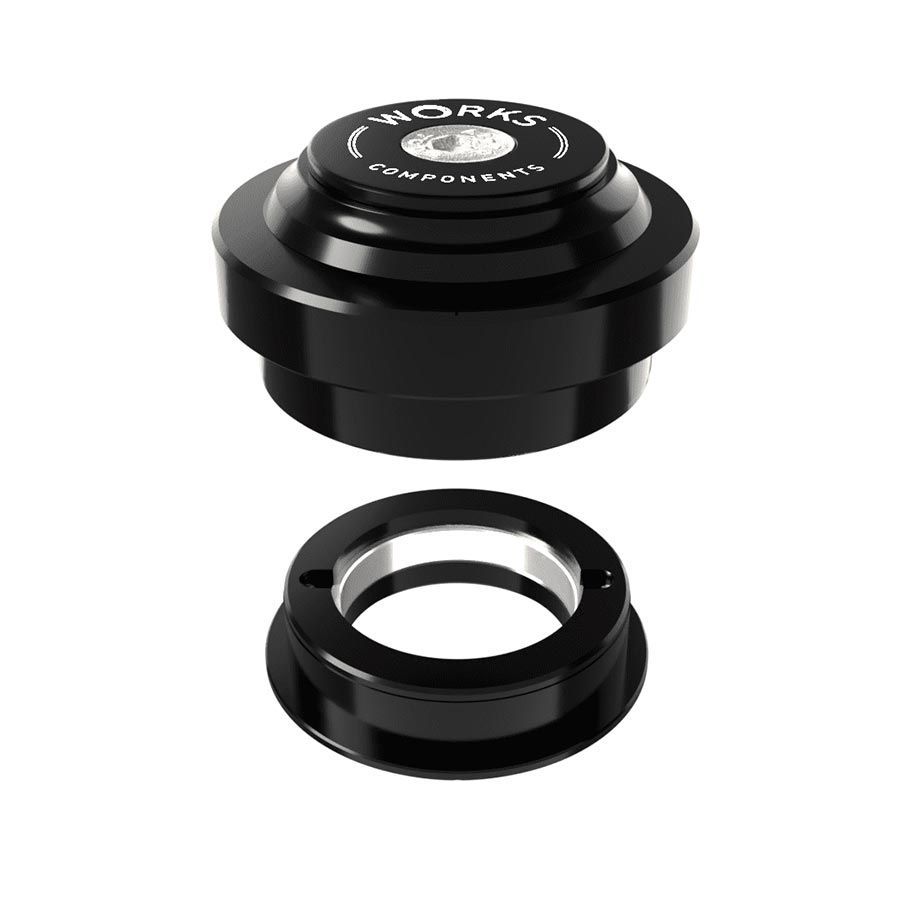 Works Components, 1.5 EC44-ZS44 Angleset-1 1/8", Angle Headset, 1.5Â°, 100-109mm, EC44/28.6 | ZS44/30, ZS, External threadless, Complete, Black