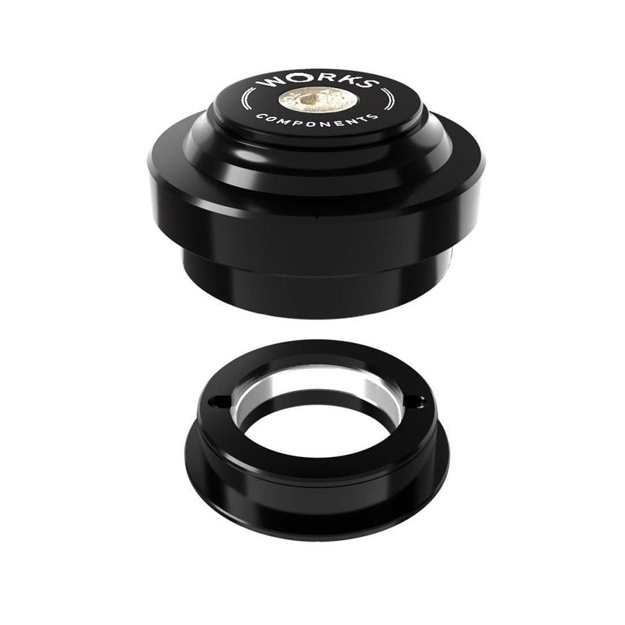 Works Components, 1.0 EC44-ZS44 Angleset-1 1/8", Angle Headset, 1.0Â°, 110-119mm, EC44/28.6 | ZS44/30, ZS, External threadless, Complete, Black