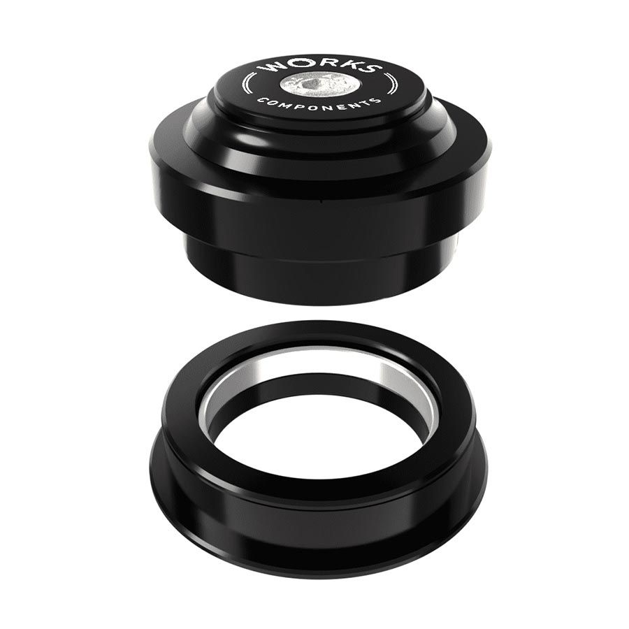 Works Components, 1.0deg EC44-ZS56 Angleset, Angle Headset, 1.0Â°, 130-139mm, EC44/28.6 | ZS56/40, ZS, External threadless, Complete, Black