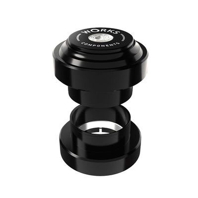 Works Components, 1.0 EC34-EC34 Angleset-1 1/8'', Headset, : EC34/28.6 | EC34/30, External, Threadless, Complete, Black, Set 2 97-106mm