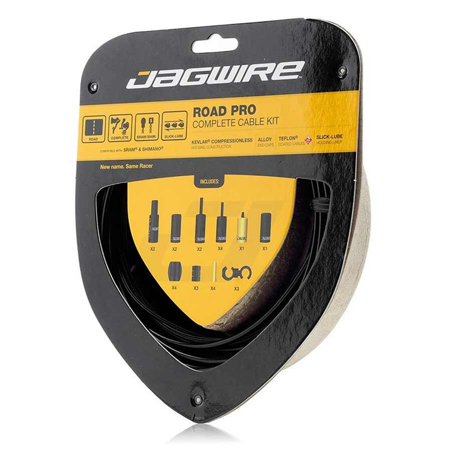 Jagwire, Road Pro, Complete brake cable &amp; housing kit, SRAM/Shimano, Stealth Black (Matte)