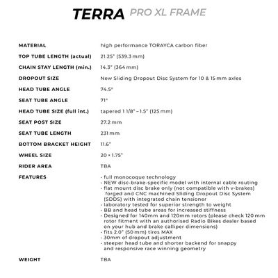 Radio Raceline, Terra Disc Pro XL, Black, 21.25''
