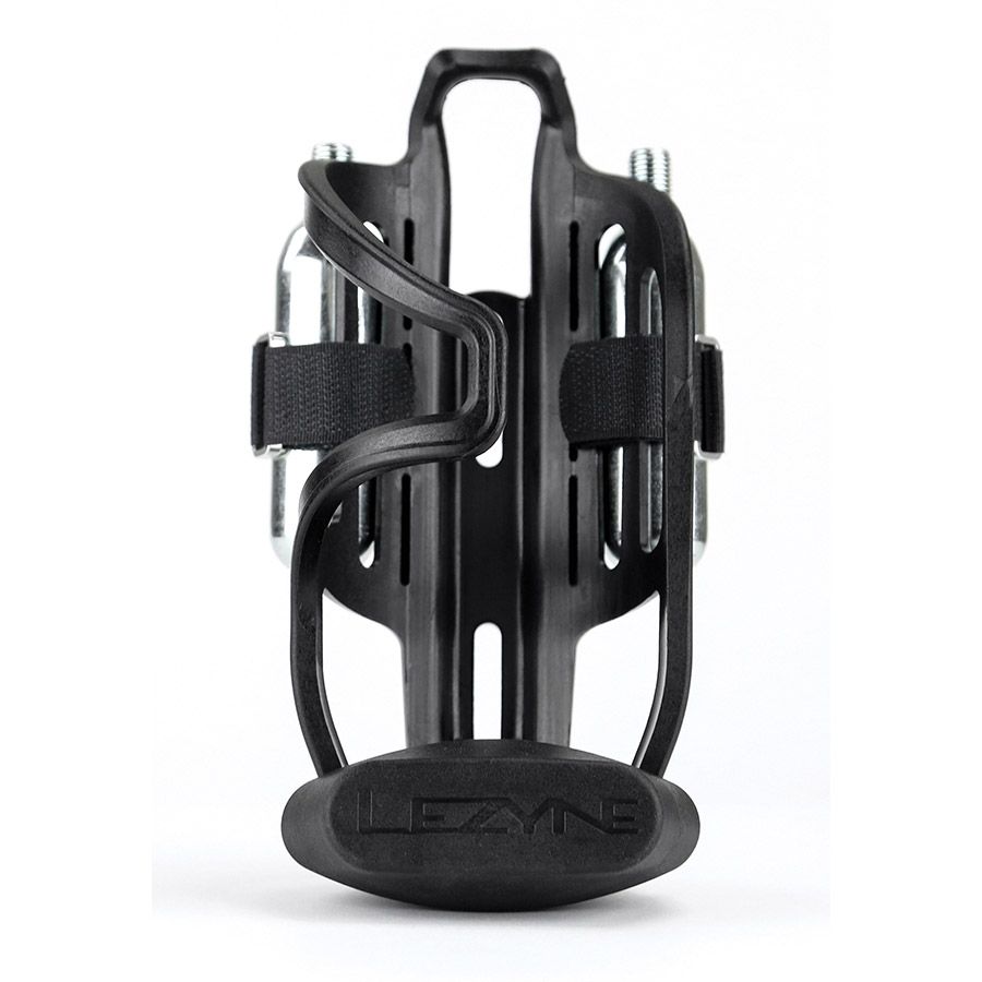 Lezyne, Tubeless Flow Storage Loaded, Bottle Cage, Composite, Includes CO2 Head, V18 Multi-Tool with Tubeless Reamer &amp; Tire Plug Kits, 2 CO2 Cartridges (Right)