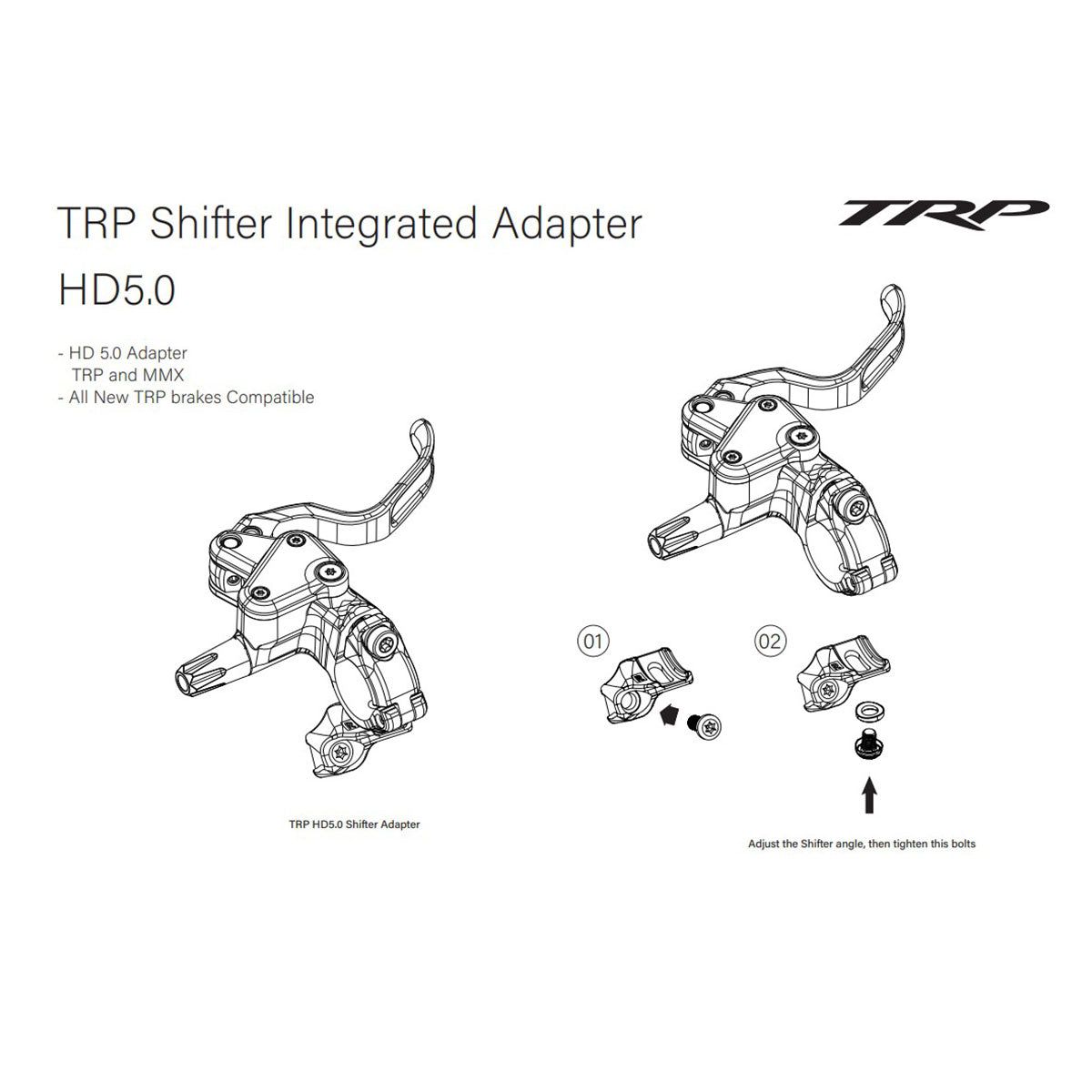TRP, Shifter adaptor for TRP brakes, I-SPEC EV, HD5.1, Left