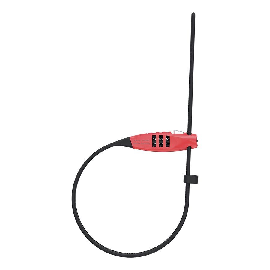 Abus, Combiflex TravelGuard, Cable lock, Combination, 4mm, 45cm, Red
