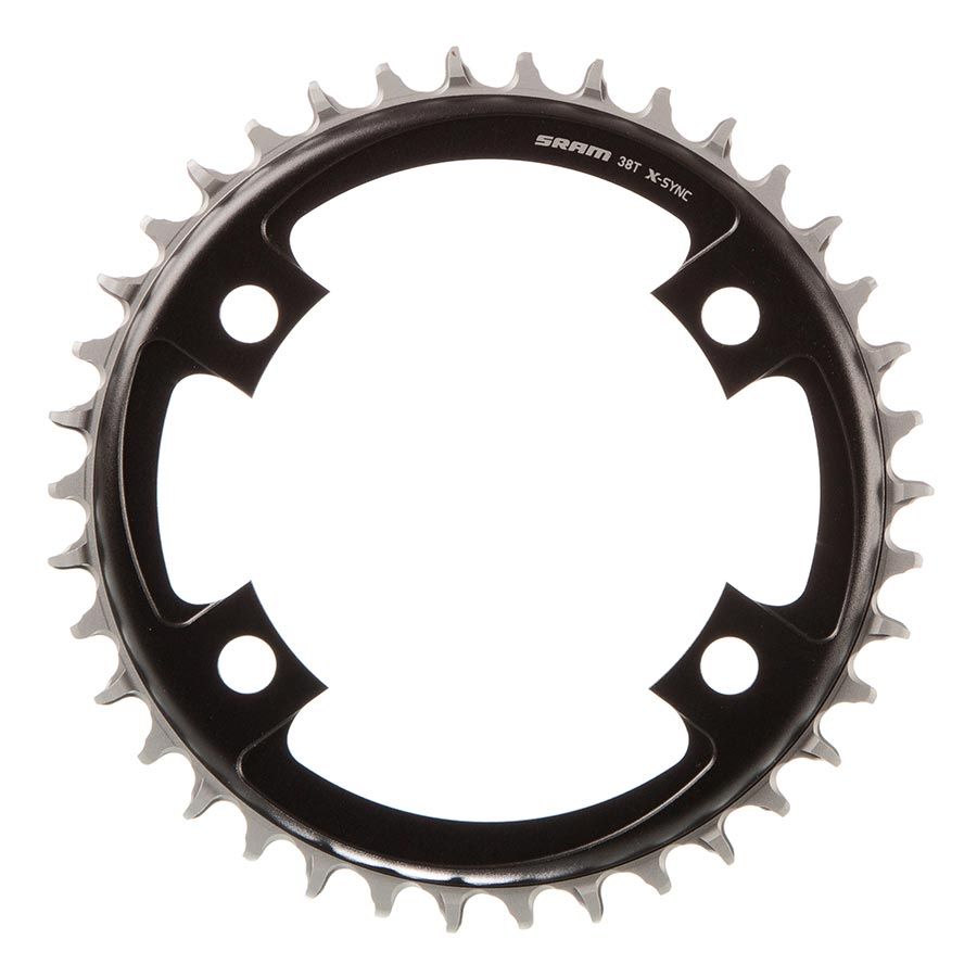 SRAM, X-SYNC 2 107mm, Chainring, Teeth: 38, Speed: 12, BCD: 107, Bolts: 4, Single, Aluminum, Black