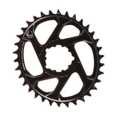 SRAM, X-Sync 2 Oval, 34T Chainring, 11/12sp, BCD: Direct Mount, Aluminum, Black, 3mm offset