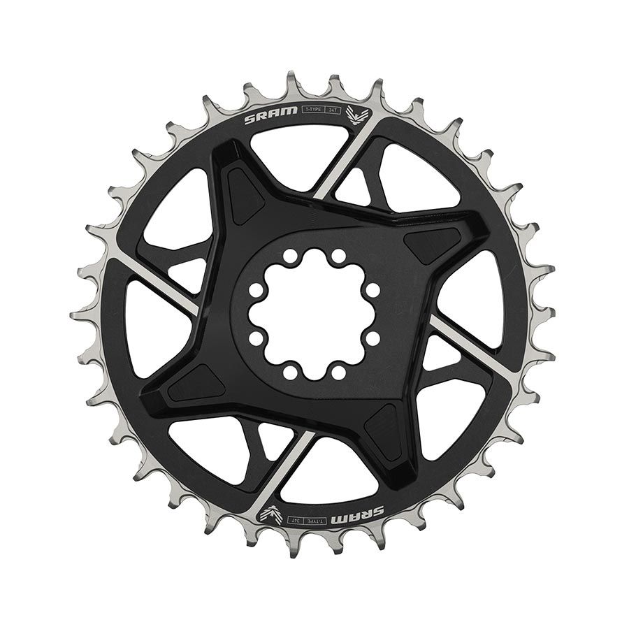 SRAM, Eagle T-Type DM X0 3mm Offset, Chainring, Teeth: 34, Speed: 12, BCD: Direct Mount, Aluminum, Black