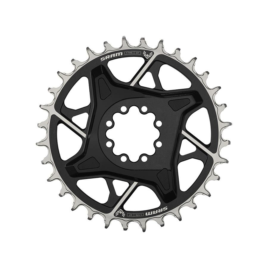 SRAM, Eagle T-Type DM X0 3mm Offset, Chainring, Teeth: 32, Speed: 12, BCD: Direct Mount, Aluminum, Black