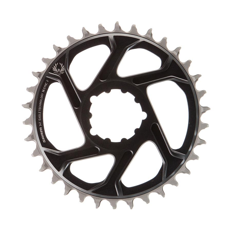 SRAM, Eagle, Chainring, Teeth: 34, Speed: 11/12, BCD: Direct Mount, Aluminum, Lunar/Polar Grey, 3mm