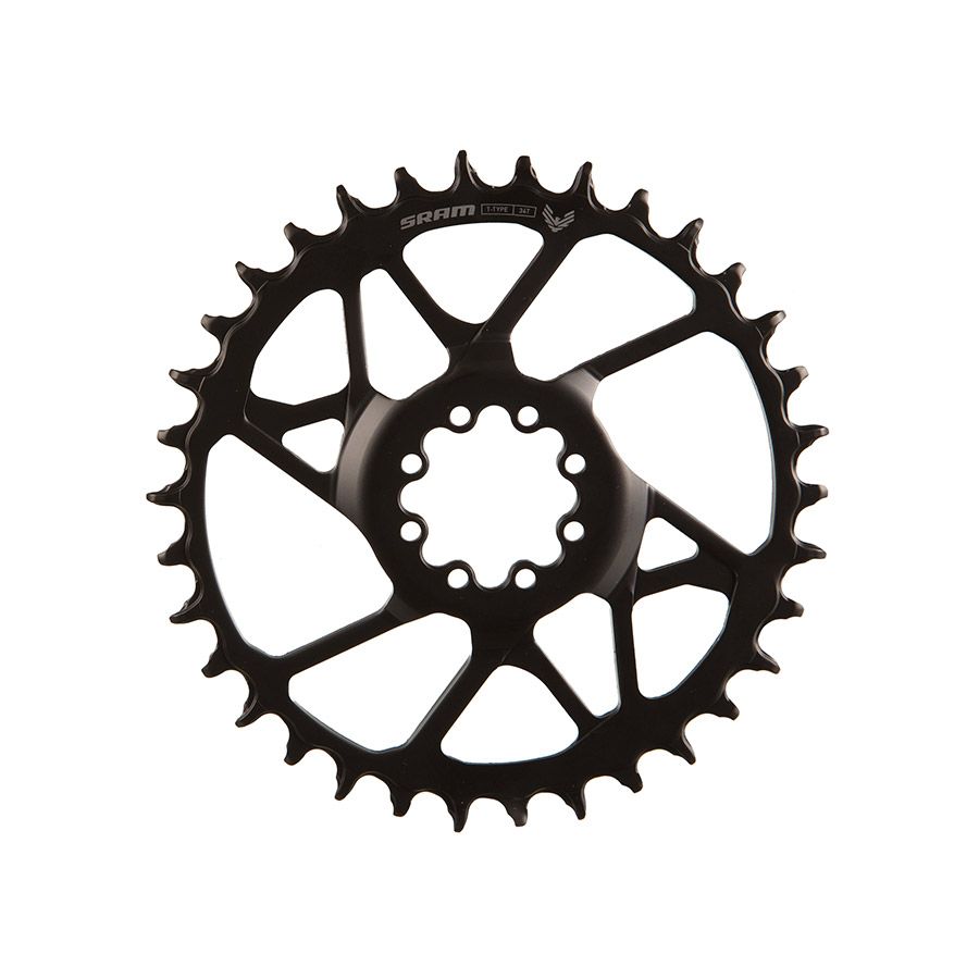 SRAM, S1000 Steel 8 Bolt, Chainring, Teeth: 34, Speed: 12, BCD: Direct Mount, Bolts: 8, Steel, Black