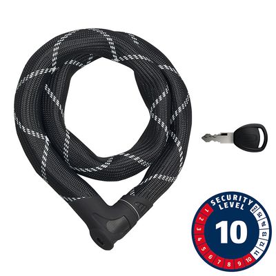 Abus, IvyTex IVEN 8210K, Chain Lock, Key, 8mm, 85cm, 2.8', Black