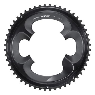Shimano, 105 FC-R7000, Chainring, Teeth: 52, Speed: 11, BCD: 110, Bolts: 4, Outer, Aluminum, Black, Y1WV98030