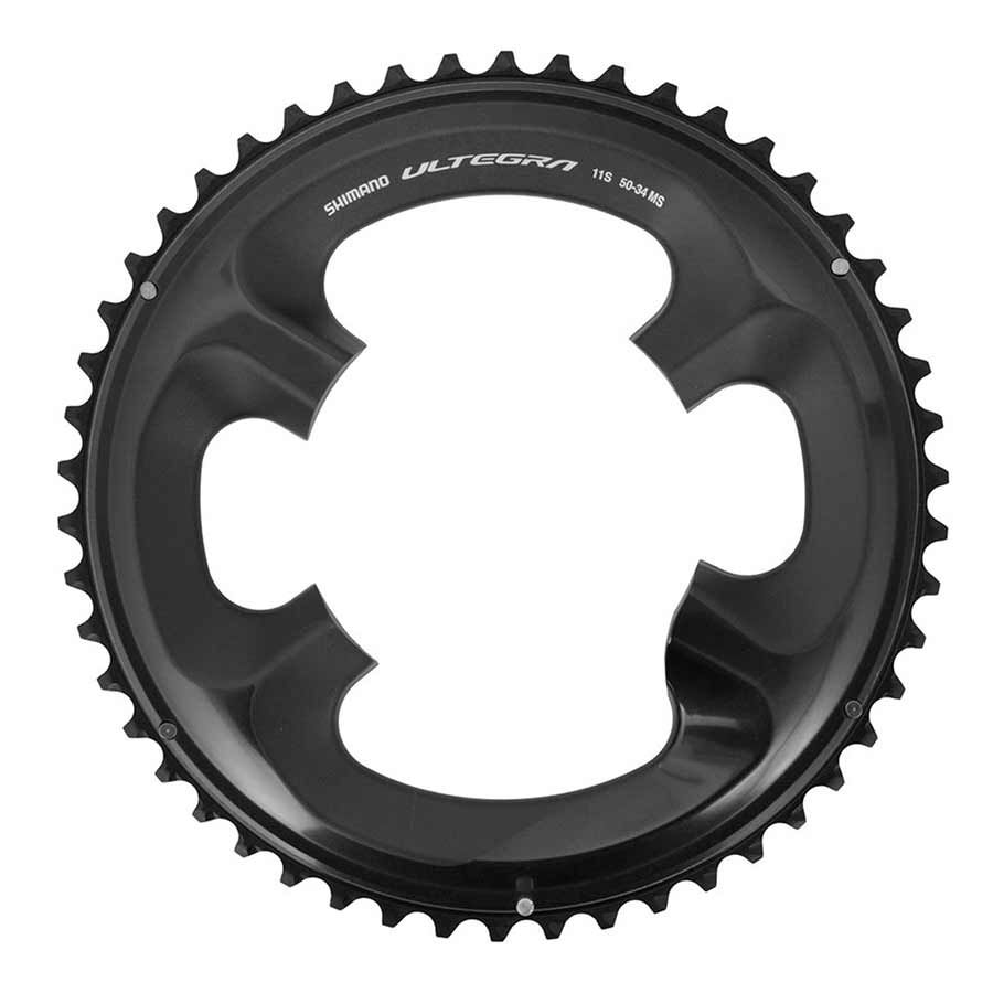 Shimano, Ultegra FC-R8000, Chainring, Teeth: 52, Speed: 11, BCD: 110, Bolts: 4, Outer, Aluminum, Grey, Y1W898030