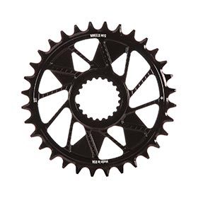 Wheels Manufacturing, Shimano DM HG+ Inboard, Chainring, Teeth: 32, Speed: 12, BCD: Direct Mount Shimano, Single, 7075 Aluminum, Black