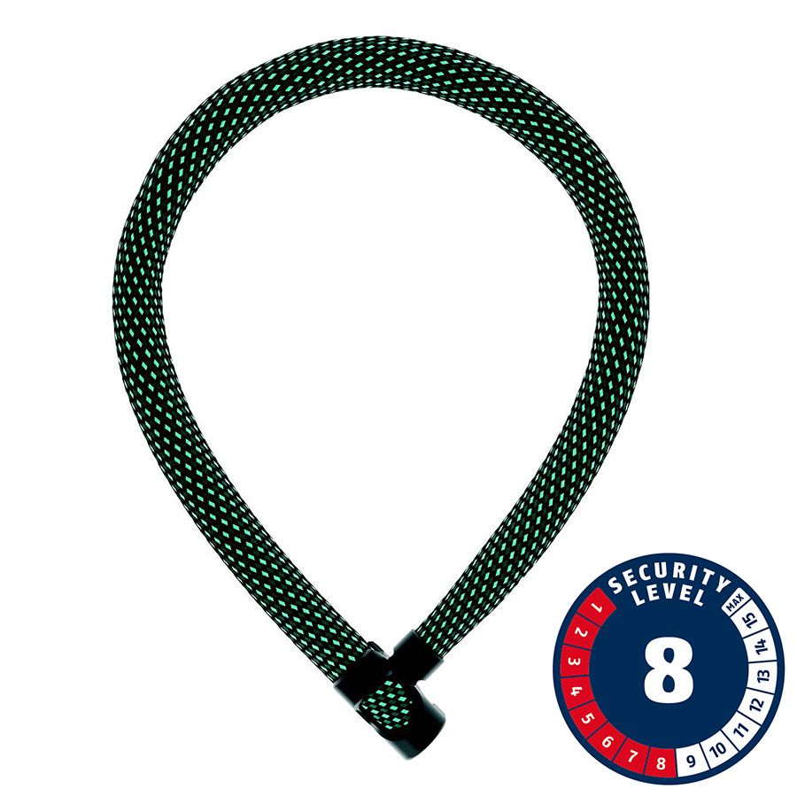 Abus, IvyTex IVERA 7210K, Chain Lock, Key, 7mm, 110cm, 3.6', Diving Blue