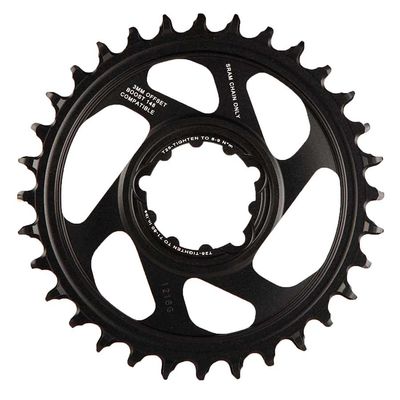 SRAM, X-Sync, 3mm offset, 36T, 12sp., BCD: Direct Mount, Single Chainring, Aluminum, Black
