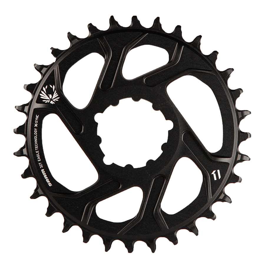 SRAM, X-Sync, 3mm offset, 38T, 12sp., BCD: Direct Mount, Single Chainring, Aluminum, Black
