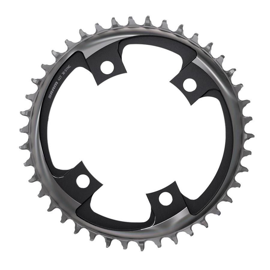 SRAM, X-SYNC 2 107mm, Chainring, Teeth: 46, Speed: 12, BCD: 107, Bolts: 4, Single, Aluminum, Grey