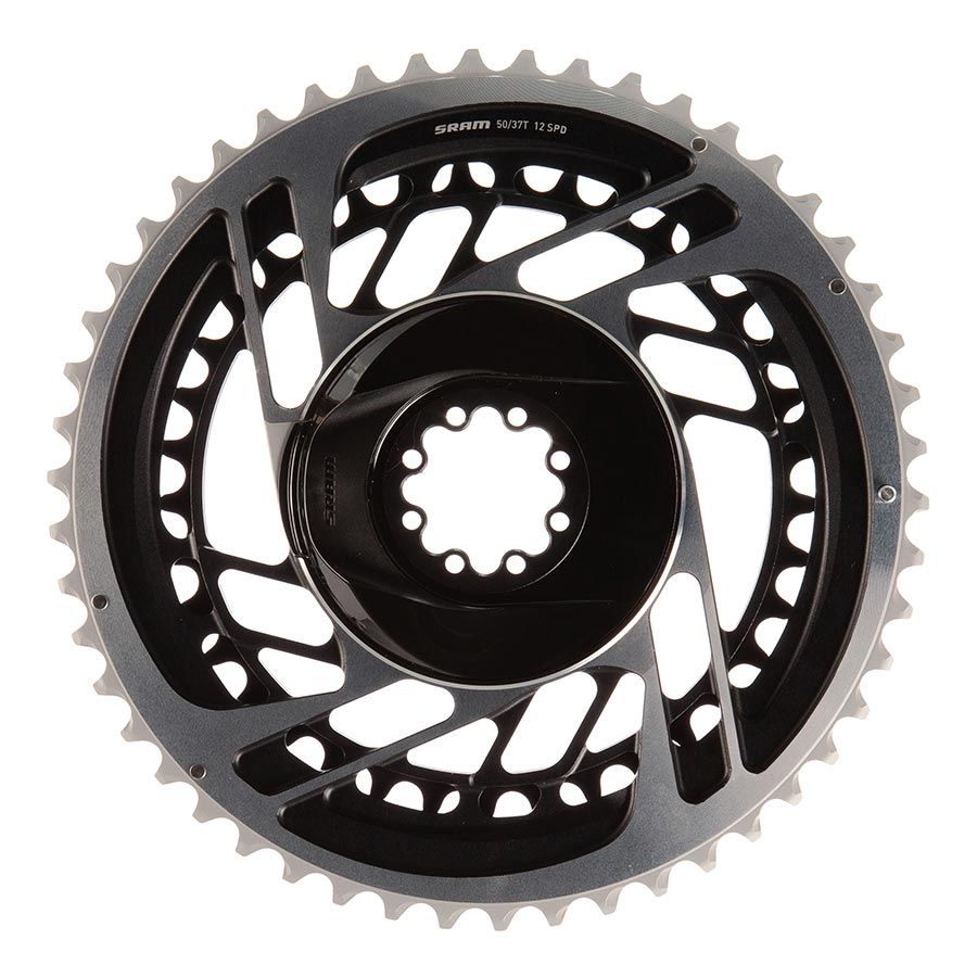 SRAM, Red AXS 2x, Chainring, Teeth: 37/50, Speed: 12, BCD: Direct Mount, Pair, Aluminum, Grey