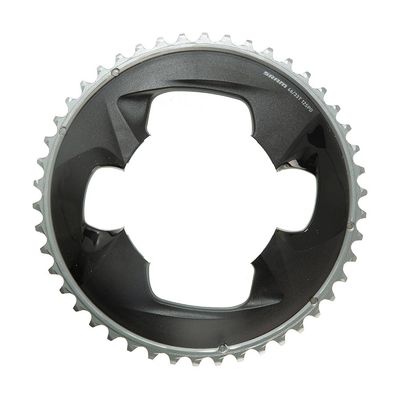 SRAM, Force AXS 2x, Chainring, Teeth: 46, Speed: 12, BCD: 107, Bolts: 4, Outer, Aluminum, Grey
