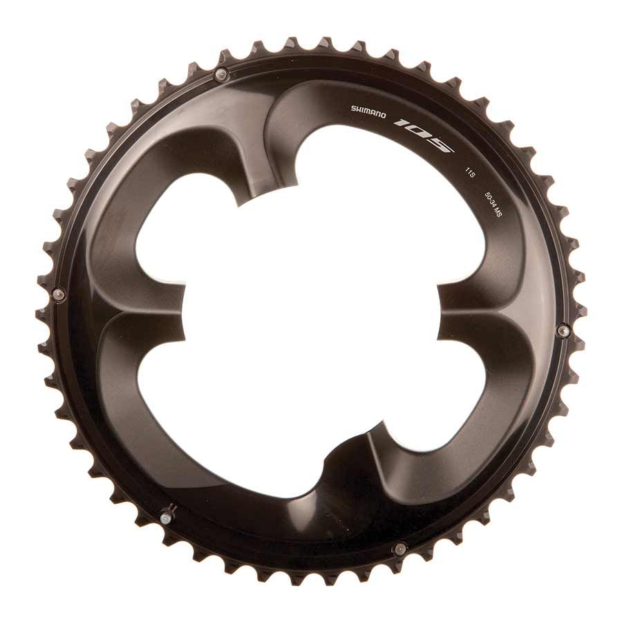Shimano, 105 FC-R7000, Chainring, Teeth: 50, Speed: 11, BCD: 110, Bolts: 4, Outer, Aluminum, Black, Y1WV98010