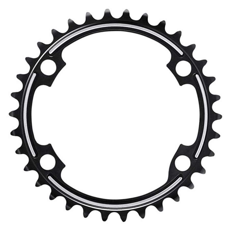 Shimano, Dura Ace FC-R9100, 34T Chainring, MS, 11sp, BCD: 110, Aluminum, Black