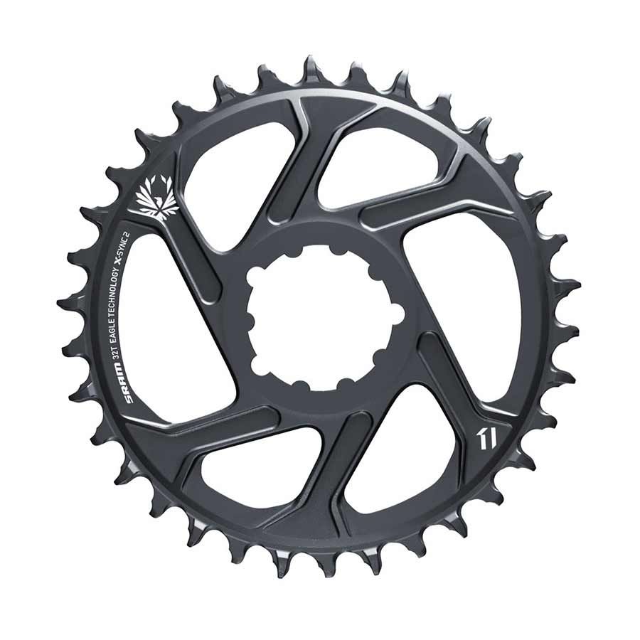 SRAM, Eagle, Chainring, Teeth: 32, Speed: 11/12, BCD: Direct Mount, Aluminum, Lunar/Polar Grey, 3mm
