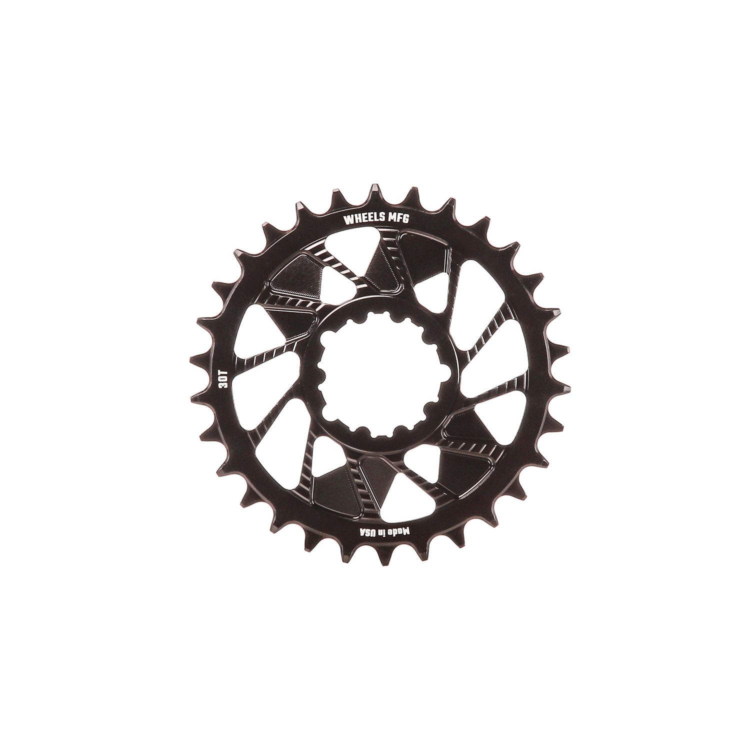 Wheels Manufacturing, 3-Bolt T-Type, Chainring, Teeth: 34, Speed: 12, BCD: Direct Mount SRAM 3 Bolt, Aluminum, Black