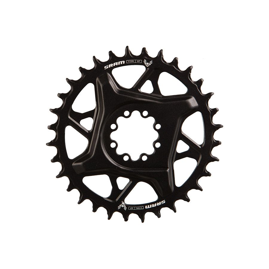 SRAM, S1000 Aluminum 8 Bolt, Chainring, Teeth: 32, Speed: 12, BCD: Direct Mount, Bolts: 8, Aluminum, Black