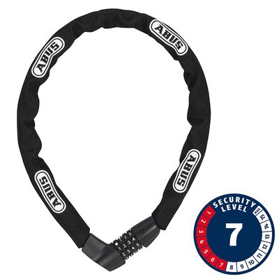 Abus, Tresor 1385, Chain Lock, Combo, 7mm, 110cm, 3.6', Black